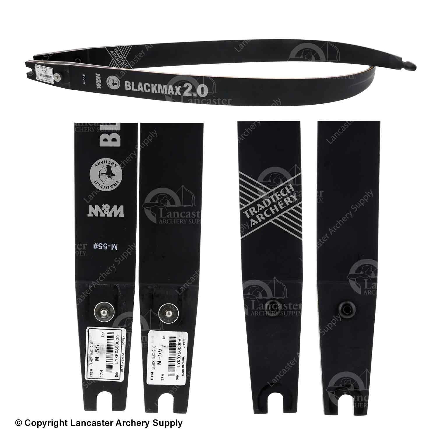 Lancaster Archery Supply Tradtech Black Max 2.0 Wood Glass ILF Limbs (Open Box X1030098) 4 Lancaster Archery Supply Tradtech Black Max 2.0 Wood Glass ILF Limbs (Open Box X1030098) - Image 2