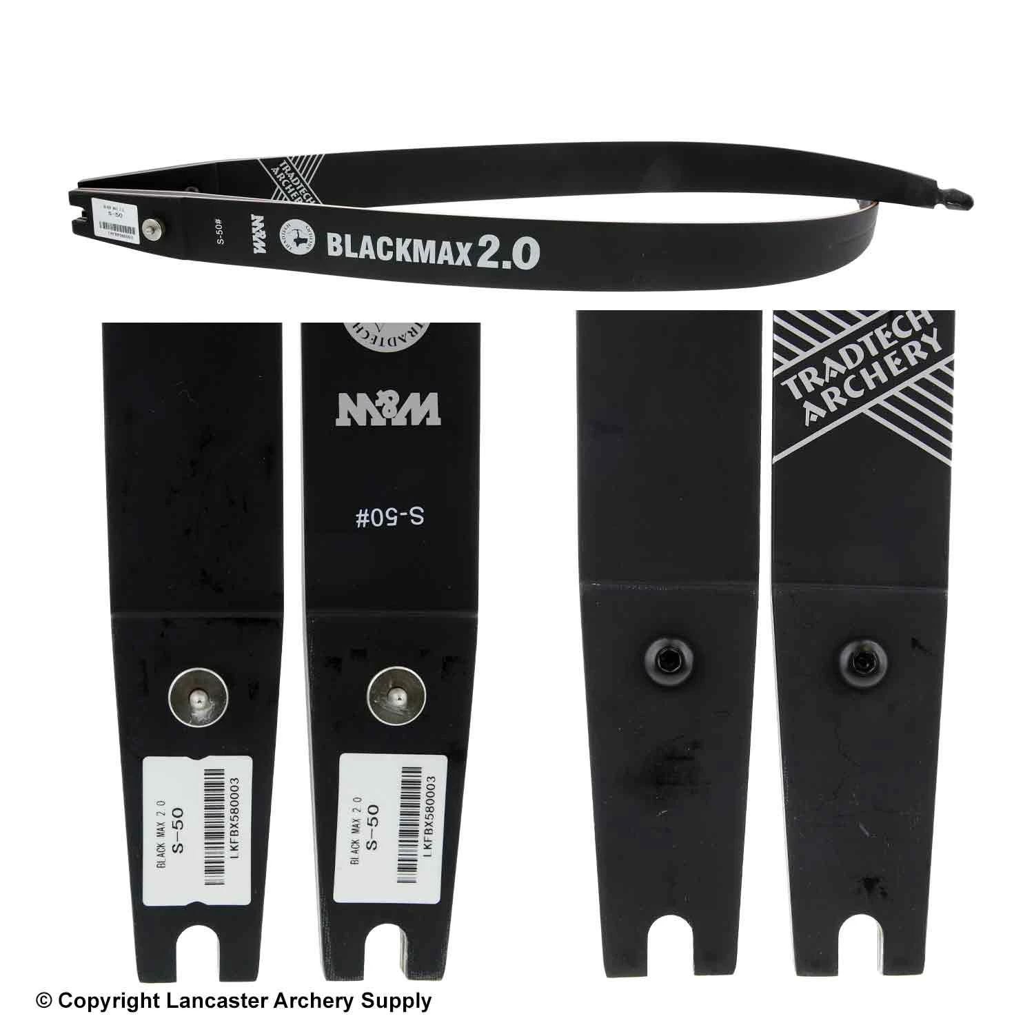 TradTech Archery TradTech Black Max 2.0 Glass/Wood Recurve Limbs (Open Box X1030404) 4 TradTech Archery TradTech Black Max 2.0 Glass/Wood Recurve Limbs (Open Box X1030404) - Image 2