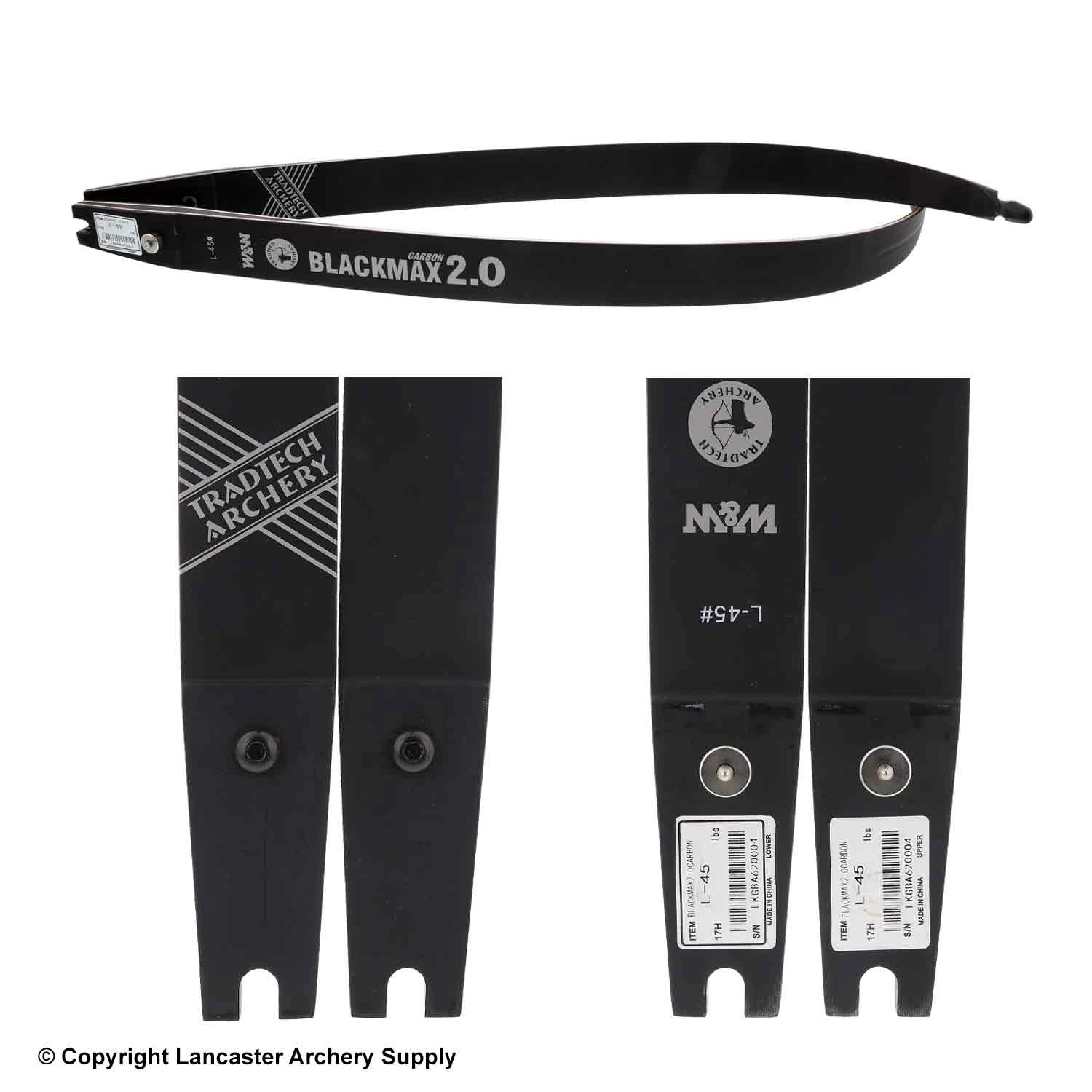TradTech Archery TradTech Black Max 2.0 Carbon/Wood Recurve Limbs (Open Box X1030428) 4 TradTech Archery TradTech Black Max 2.0 Carbon/Wood Recurve Limbs (Open Box X1030428) - Image 2
