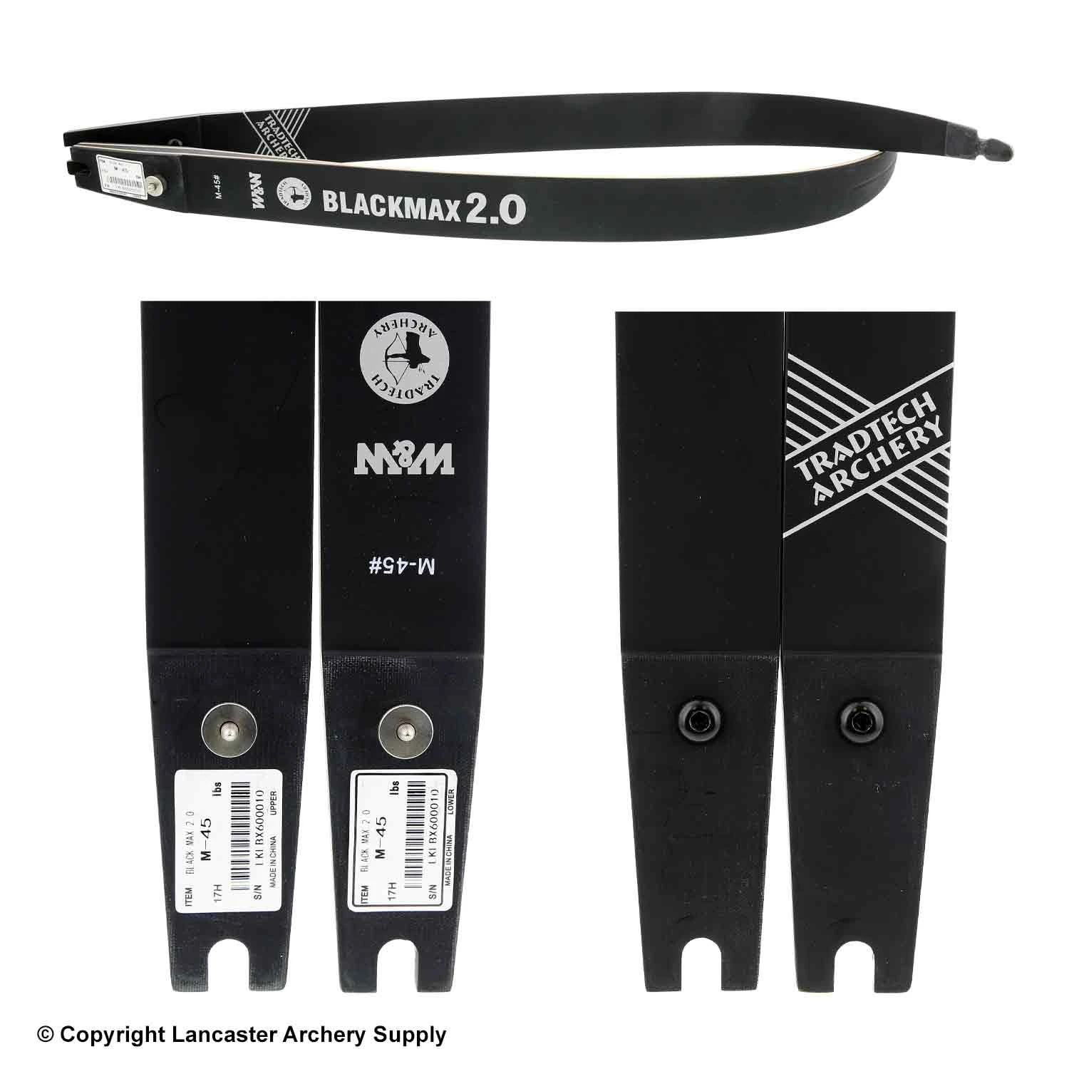 TradTech Archery TradTech Black Max 2.0 Glass/Wood Recurve Limbs (Open Box X1031037) 4 TradTech Archery TradTech Black Max 2.0 Glass/Wood Recurve Limbs (Open Box X1031037) - Image 2