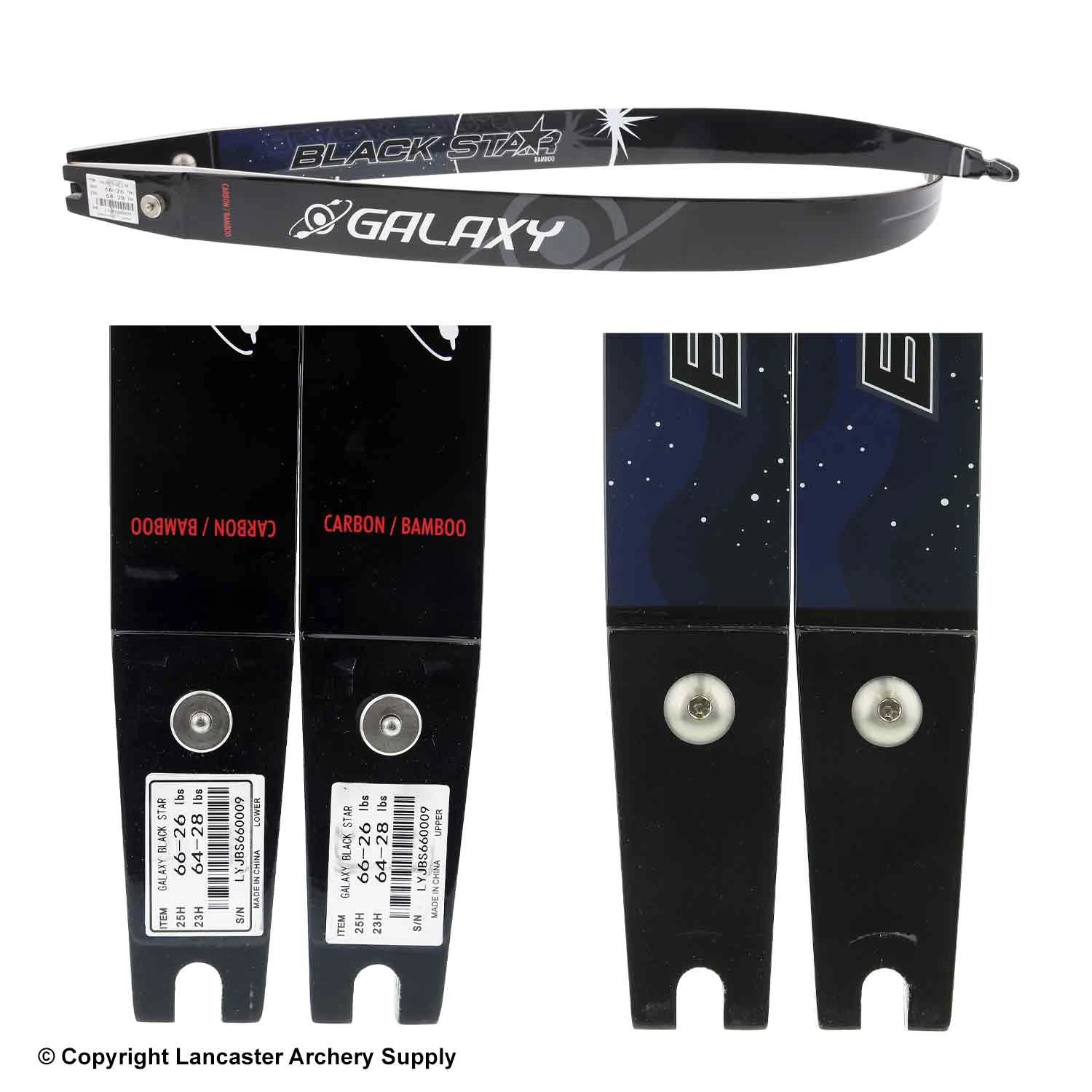 Galaxy Archery Galaxy Black Star ILF Recurve Limbs (Open Box X1031226) 4 Galaxy Archery Galaxy Black Star ILF Recurve Limbs (Open Box X1031226) - Image 2