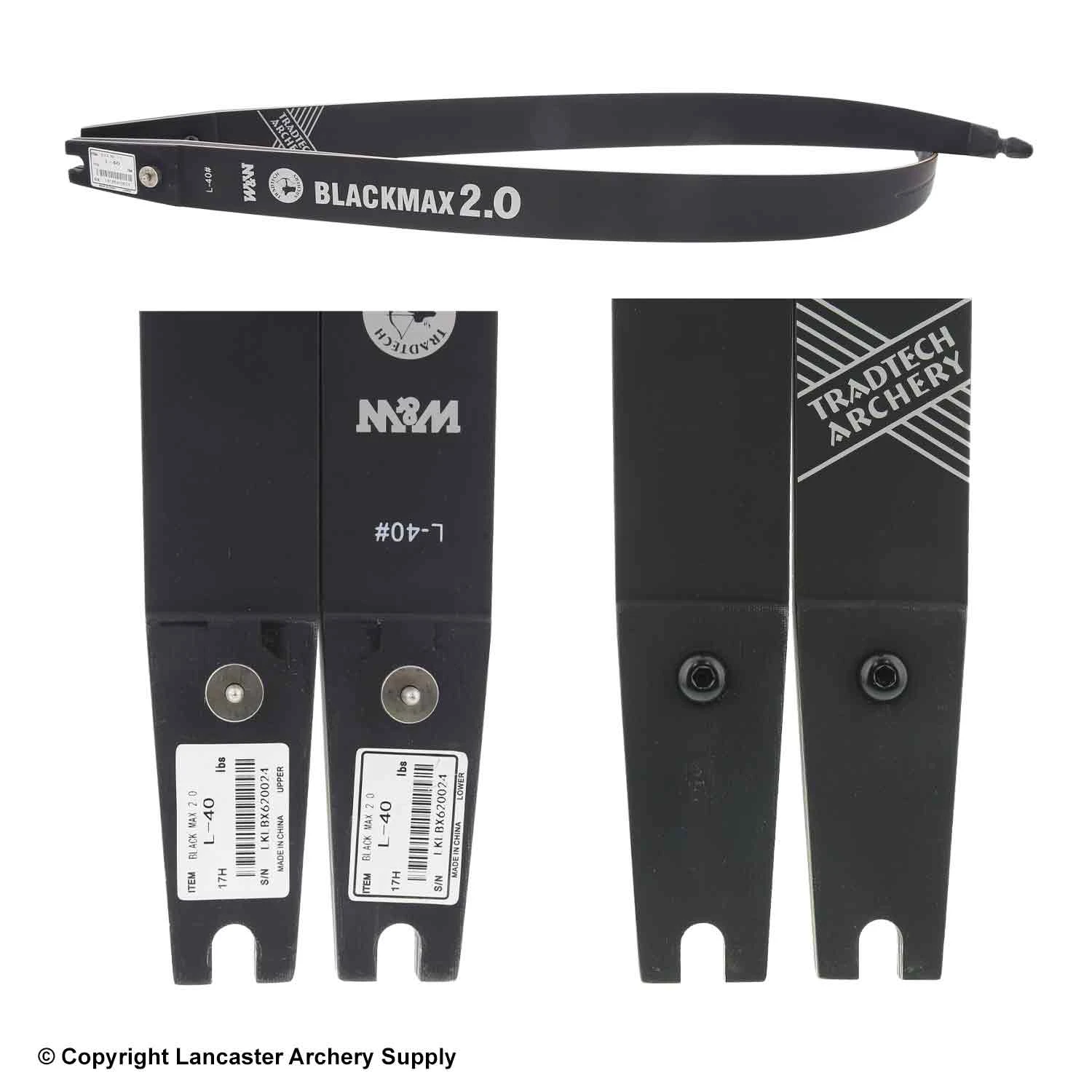 TradTech Archery TradTech Black Max 2.0 Glass/Wood Recurve Limbs (Open Box X1031244) 4 TradTech Archery TradTech Black Max 2.0 Glass/Wood Recurve Limbs (Open Box X1031244) - Image 2
