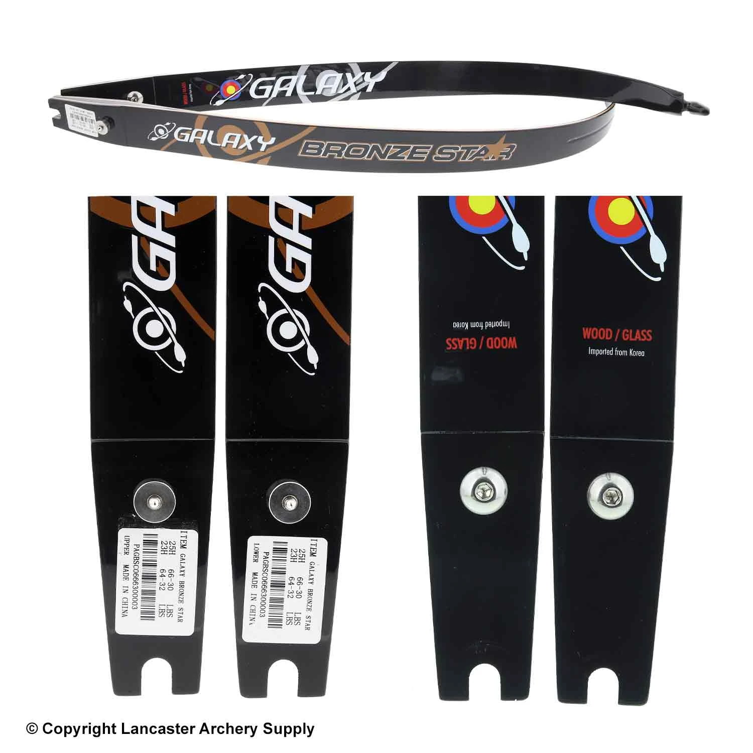 Galaxy Archery Galaxy Bronze Star Recurve Limbs (Open Box X1031405) 4 Galaxy Archery Galaxy Bronze Star Recurve Limbs (Open Box X1031405) - Image 2