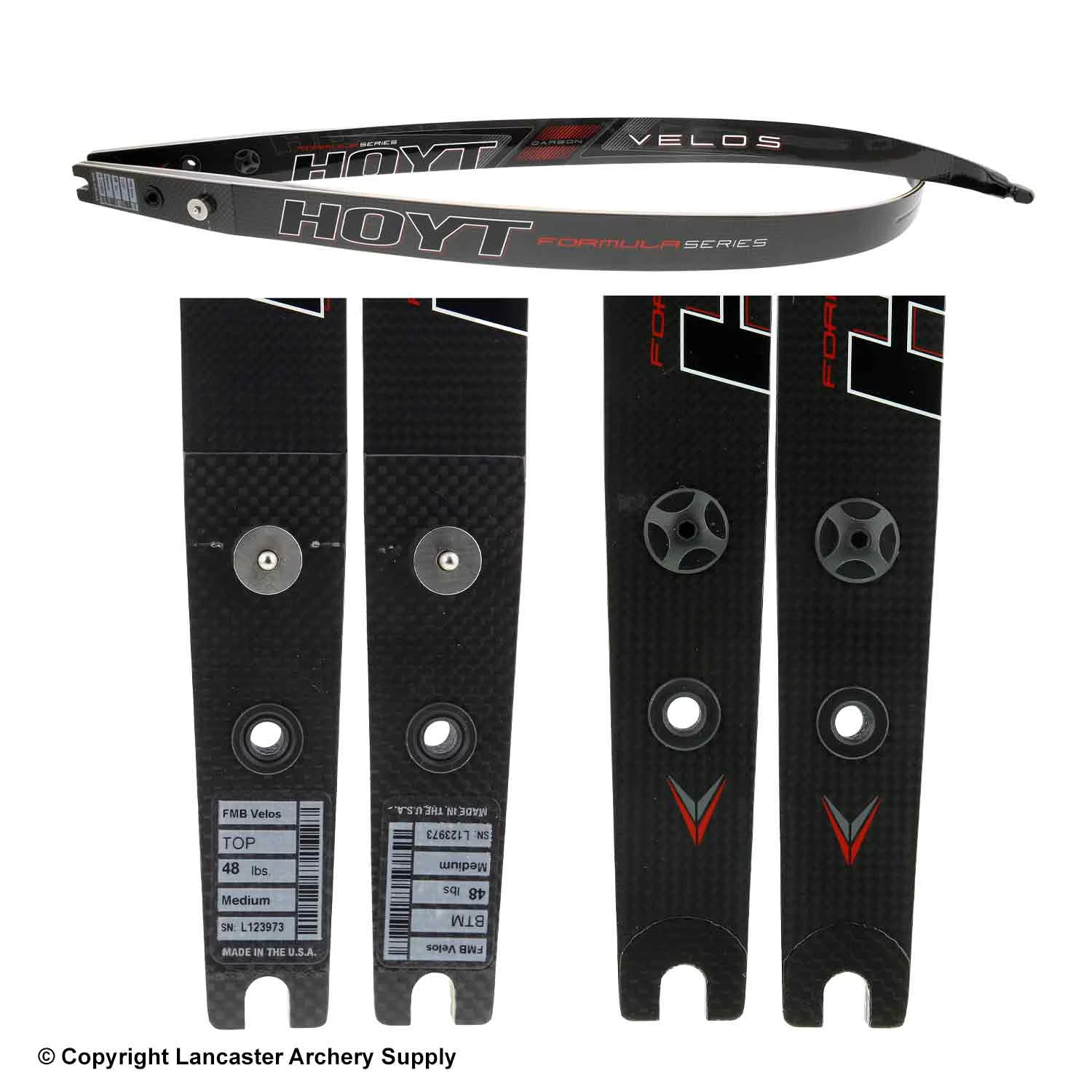 Hoyt Formula Carbon Velos Bamboo Recurve Limbs (Open Box X1031408) 4 Hoyt Formula Carbon Velos Bamboo Recurve Limbs (Open Box X1031408) - Image 2