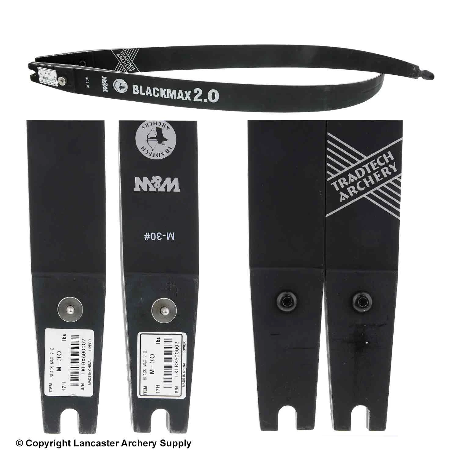 TradTech Archery TradTech Black Max 2.0 Glass/Wood Recurve Limbs (Open Box X1032095) 4 TradTech Archery TradTech Black Max 2.0 Glass/Wood Recurve Limbs (Open Box X1032095) - Image 2