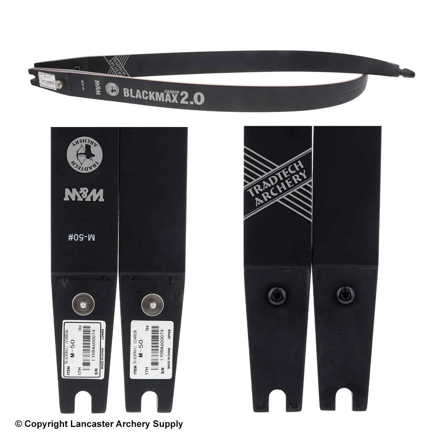 TradTech Archery TradTech Black Max 2.0 Carbon/Wood Recurve Limbs (Open Box X1033100) 4 TradTech Archery TradTech Black Max 2.0 Carbon/Wood Recurve Limbs (Open Box X1033100) - Image 2