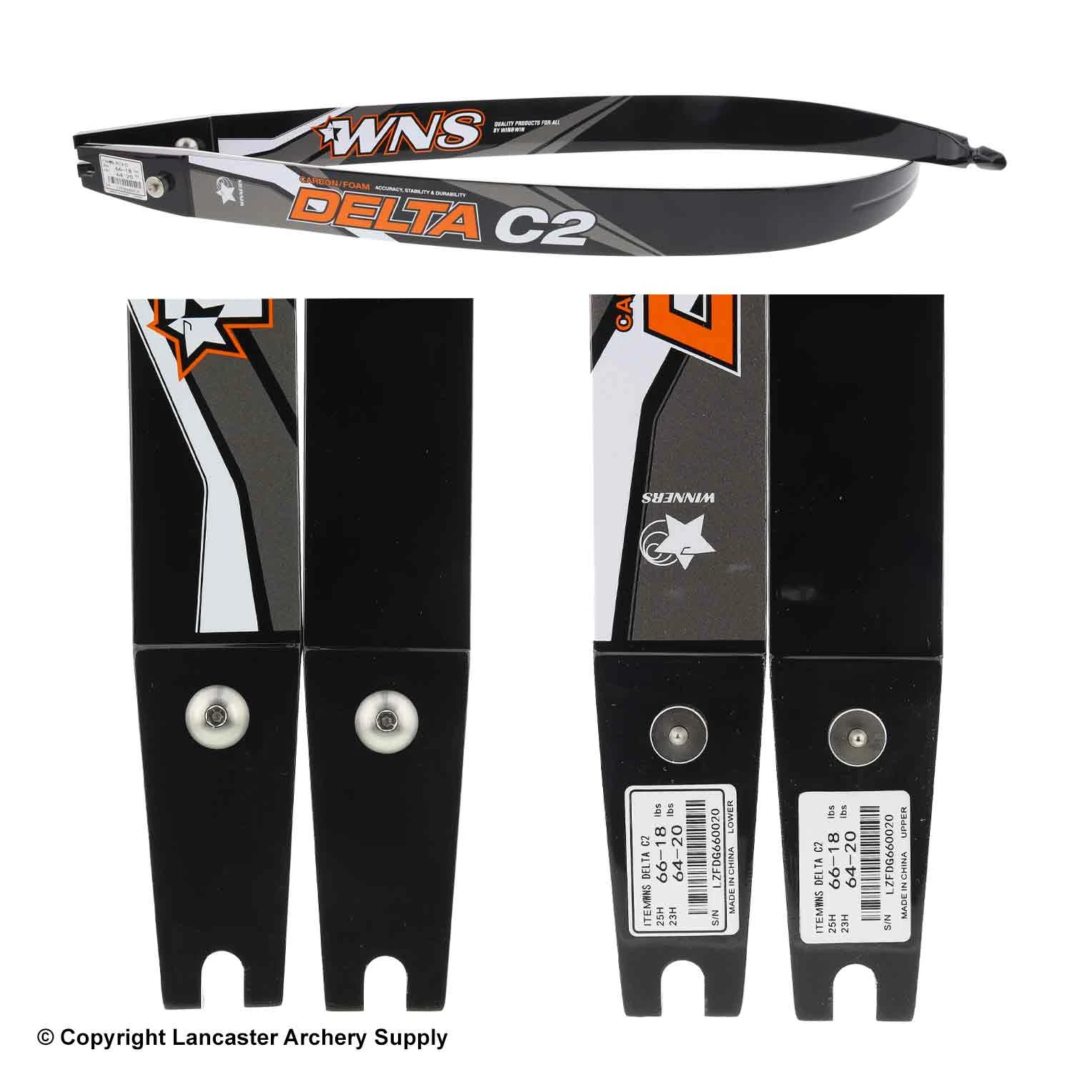 WNS Archery WNS Delta C2 Carbon / Foam Recurve Limbs (Open Box X1033176) 4 WNS Archery WNS Delta C2 Carbon / Foam Recurve Limbs (Open Box X1033176) - Image 2